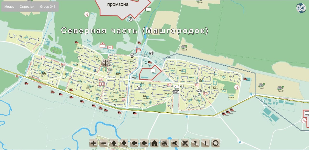 Карта машгородка в миассе